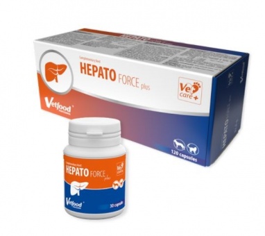 Vetfood Hepatoforce Plus- wspomaga pracę oraz regenerację wątroby u zwierząt 120 kaps