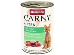 Animonda Carny Kitten smakowite kawałki w pysznym sosie puszka dla kociąt 400g 1szt. koktajl drobiory