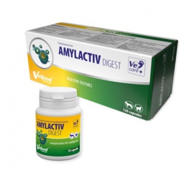 Vetfood Amylactiv Digest- preparat dla psów i kotów z zaburzeniami trawienia 120 kapsułek