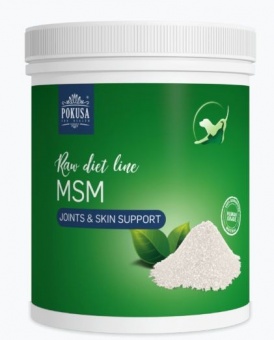 Pokusa RawDietLine Msm Metylosulfonylometan na stawy i ból dla psów i kotów 300g