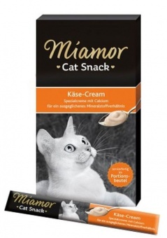 Miamor Cat Snack Chicken & Cheese + Taurin kremowy przysmak z kurczakiem serem i tauryną dla kota 6x15g 1szt.