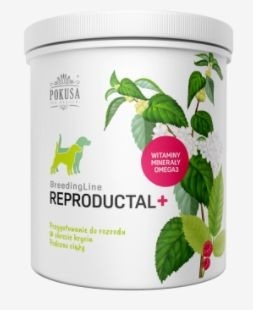 Pokusa Reproductal + dla suk w okresie rozrodu oraz ciąży, z witaminami i minerałami 350g 1szt.