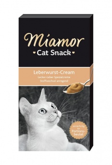 Miamor Cat Confect Leberwurst Cream z wątróbką 6x15g 1 opakowanie