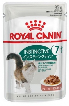 Royal Canin Instinctive +7 w sosie karma mokra dla kotów starszych, wybrednych saszetka 85g 85g sos