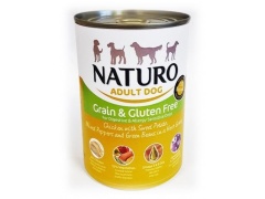 Naturo Grain and Gluten Free nie zawiera zbóż oraz glutenu puszka 390g 1szt. indyk z żurawiną i brokułami