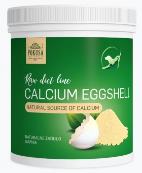 Pokusa RawDietLine Skorupy Jaj wapń magnez, sod, potas i cynk dla psów i kotów 500g