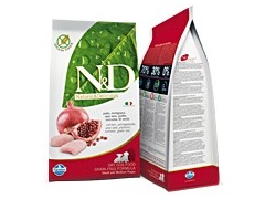 Farmina N&D Grain Free Puppy Small & Medium kurczak, owoc granatu, aloes 800g