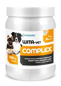 Wita-Vet Ca/P=1,3 tabletka 1g - dla psów dorosłych poniżej 25kg 80 tabletek