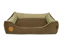 Lauren Design Legowisko Cezar brązowy pikowany + beżowy 1szt. 110x90cm