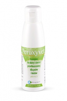Eurowet Peroxyvet - Szampon do skóry i sierści przetłuszczonej dla psów i kotów 500ml