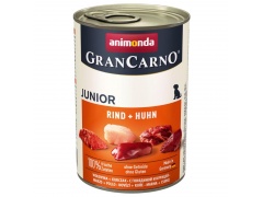 Animonda Grancarno Junior 400g dwa smaki 1szt. wołowina + serca indycze