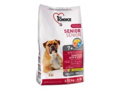 1st Choice Dog Less Active & Senior Sensitive Skin & Coat Lamb, fish & brown rice 2,72kg