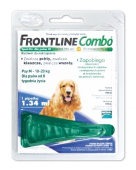 Frontline Combo Spot On Pies M 10-20 kg dla psa 3 x 1,34ml