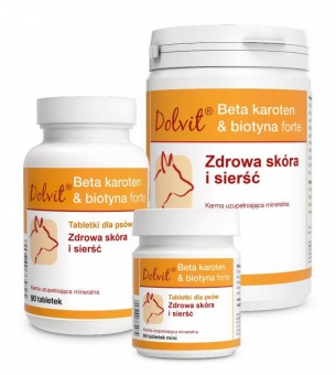 Dolvit Beta karoten & biotyna forte- zdrowa skóra i sierść 90tab