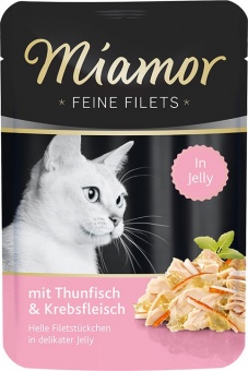 Miamor Kruche Fileciki w galaretce karma mokra dla kota 100g 1szt.- tuńczyk+warzywa