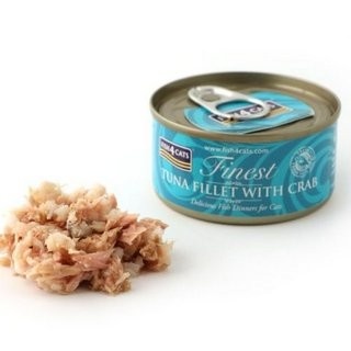 Fish4Cats Finest filet z Tuńczyka z Krabem kawałki w sosie rybnym bez zbóż 70g 1szt.