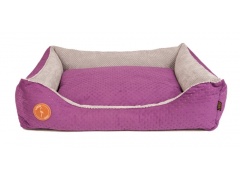 Lauren Design Legowisko Cezar fioletowy pikowany + szary 1szt. 95x80cm