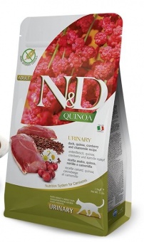 Farmina N&D Quinoa Feline Urinary kaczka, żurawina i rumianek dla kota 1.5kg