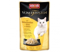 Animonda Vom Feinsten Adult saszetka 50g 1szt. filet z piersi kurczaka i wołowiną w pomidorowym sosie