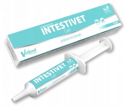 Vetfood Intestivet Gel 15 ml -probiotyki i prebiotyki dla psów i kotów 1szt.