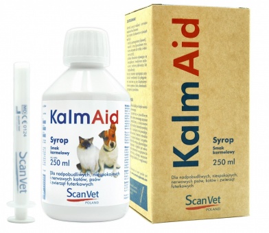 ScanVet KalmAid 250ml - dla nadpobudliwych, nerwowych psów i kotów 1szt.