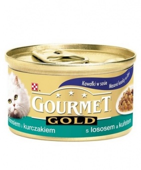 Gourmet Gold Łosoś i kurczak w sosie 85g