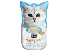 Kit Cat PurrPuree Chicken & Smoked Fish 4x15g