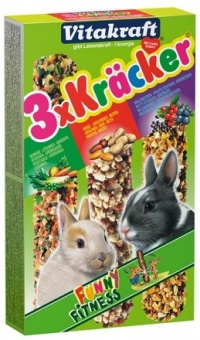 Vitakraft Kracker 3szt Królik Mix - Warzywa/Orzechy/Owoce leśne 168g [25227]