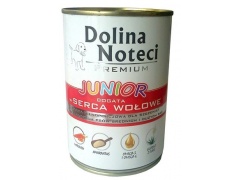 Dolina Noteci Premium Pies Junior Serca wołowe puszka 400g