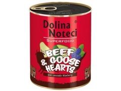 Dolina Noteci Premium Superfood Pies Wołowina i serca gęsi puszka 800g