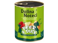 Dolina Noteci Superfood Pies Jeleń i kaczka puszka 800g