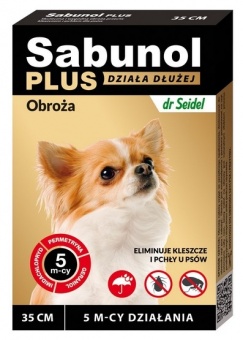 Sabunol Obroża Plus przeciw pchłom dla psa 35cm