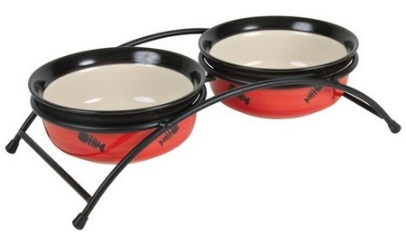 Trixie Miski ceramiczne 0,25L na stojaku [24790]