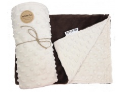 MIMIKO Pets Kocyk Minky-Dot 100x75cm jasny beż / brąz