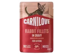 Carnilove Cat Rabbit Kitten - królik w sosie saszetka 85g