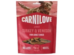 Carnilove Dog Jerky Turkey & Venison - indyk i dziczyzna 100g