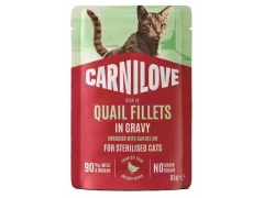 Carnilove Cat Quail Sterilised - przepiórka w sosie saszetka 85g