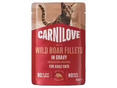 Carnilove Cat Wild Boar - dzik w sosie saszetka 85g