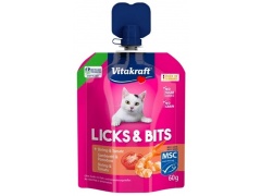 Vitakraft Cat Licks & Bits - Krewetka i pomidor 60g