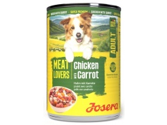 Josera Pies Meat Lovers Menu Kurczak z marchewką puszka 400g