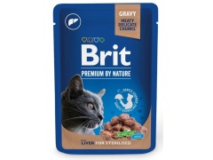 Brit Premium By Nature Cat Sterilised Liver sos saszetka 100g