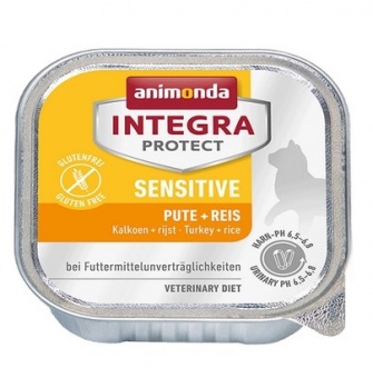 Animonda Integra Protect Sensitive dla kota - z indykiem i ryżem tacka 100g
