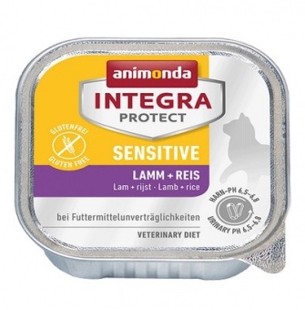 Animonda Integra Protect Sensitive dla kota - z jagnięciną i ryżem tacka 100g