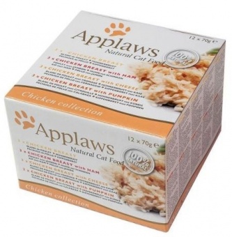 Applaws puszki dla kota Multipak Chicken 12x70g