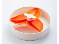 Spin Interaktywna miska Flower / Spin biało-pomarańczowa
