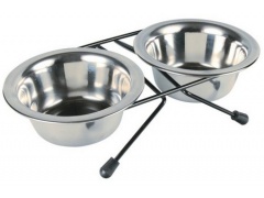 Trixie Dwie miski 0,2L na stojaku [24830]