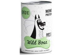 Paka Zwierzaka PEPE Wild Boar (dzik) puszka 400g