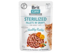 Brit Care Cat Fillets In Gravy Sterilized Healthy Rabbit saszetka 85g