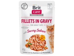 Brit Care Cat Fillets In Gravy Savory Salmon saszetka 85g