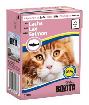 Bozita z Łososiem kawałki w sosie kartonik 370g